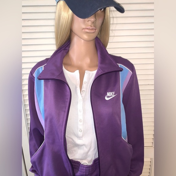 Vintage 90s Retro Nike track suit matching set rare Purple Women’s large - Picture 3 of 16